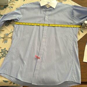 Thomas Pink dress shirt. White collar with cuff for cufflinks.